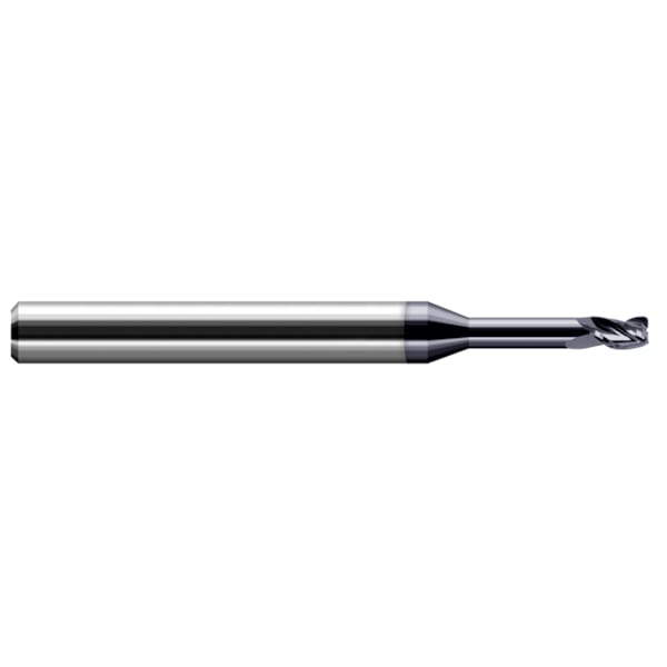 Miniature End Mill - 3 Flute - Corner Radius, 0.1875" (3/16)
